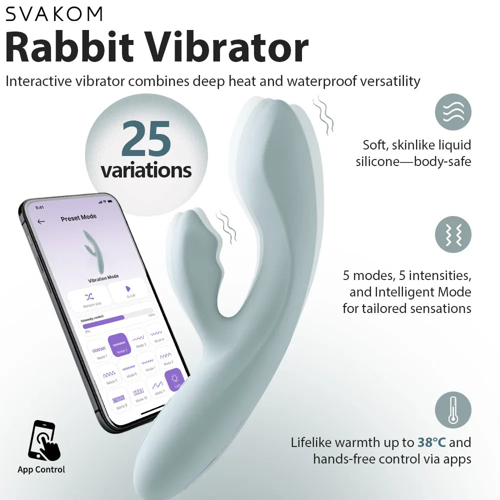 CHIKA | Interactive Strong Flexible Rabbit Vibrator - SVAKOM CHIKA | Interactive Strong Flexible Rabbit Vibrator - SVAKOM