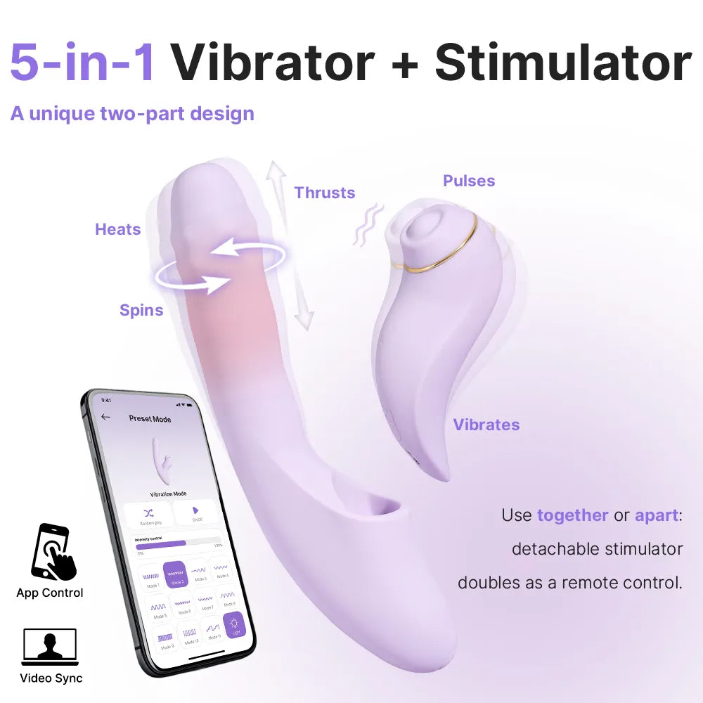 DUOGLOW by SVAKOM | Thrusting Beaded Vibrator + Pulsating Stimulator DUOGLOW by SVAKOM | Thrusting Beaded Vibrator + Pulsating Stimulator
