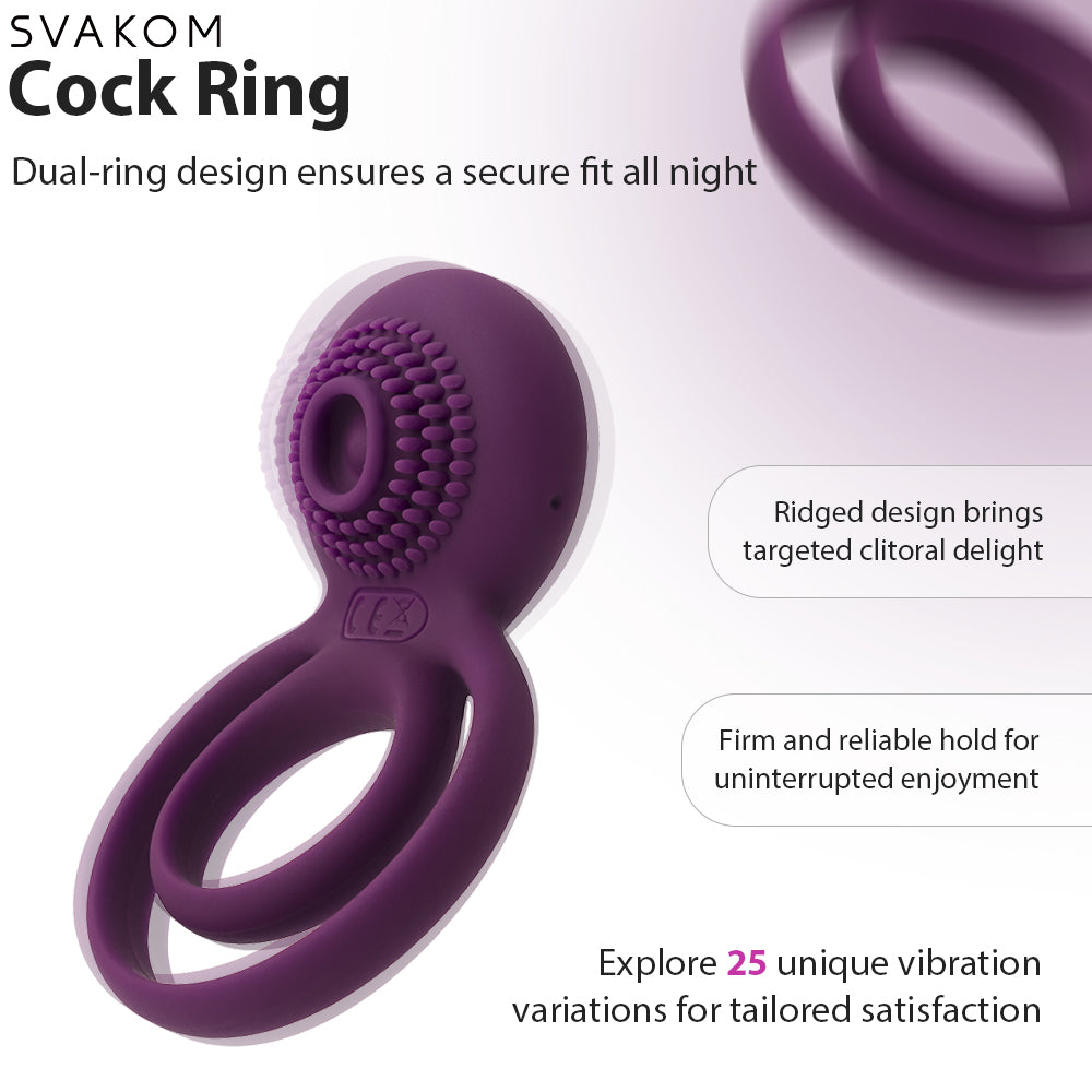 TAMMY | Vibrating Double Cock Ring - SVAKOM TAMMY | Vibrating Double Cock Ring - SVAKOM
