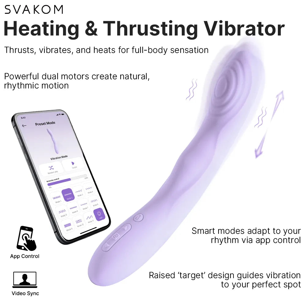 SELENA | App-Controlled Heating & Thrusting Vibrator - SVAKOM SELENA | App-Controlled Heating & Thrusting Vibrator - SVAKOM