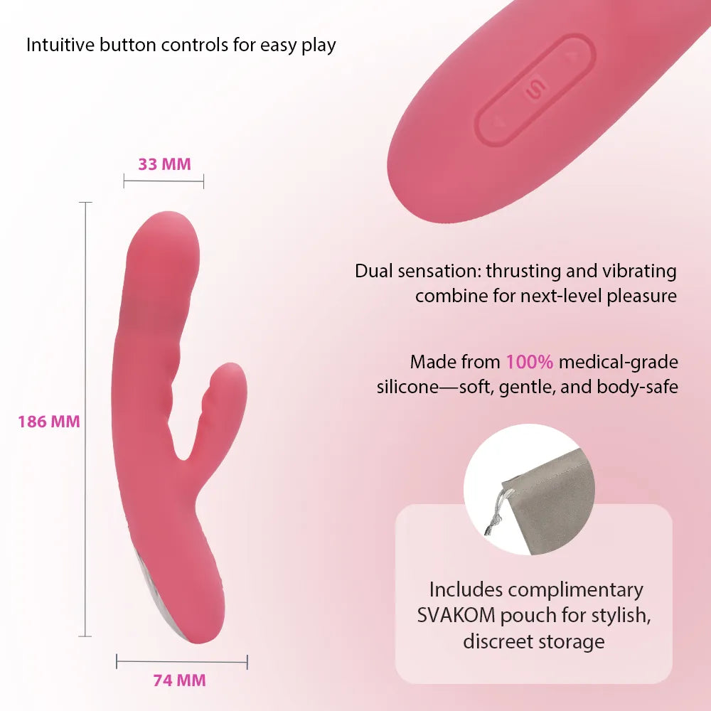 AVERY | Deep Thrusting Dildo-like Rabbit Vibrator for Women - SVAKOM AVERY | Deep Thrusting Dildo-like Rabbit Vibrator for Women - SVAKOM