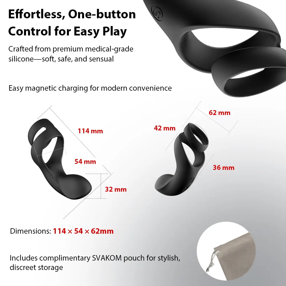 BENEDICT | MALE ENHANCEMENT VIBRATING RING - SVAKOM BENEDICT | MALE ENHANCEMENT VIBRATING RING - SVAKOM