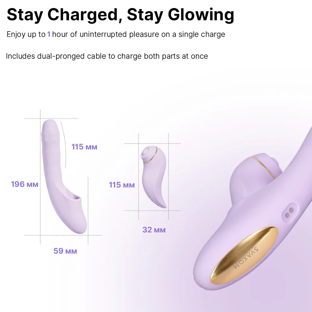 DUOGLOW by SVAKOM | Thrusting Beaded Vibrator + Pulsating Stimulator DUOGLOW by SVAKOM | Thrusting Beaded Vibrator + Pulsating Stimulator