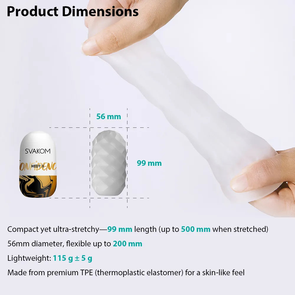 HEDY X | Stretchy Textured Male Masturbation Strokers SVAKOM HEDY X | Stretchy Textured Male Masturbation Strokers SVAKOM