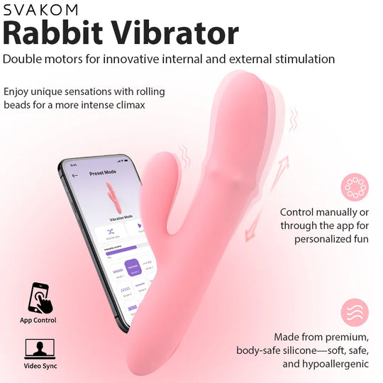 MORA NEO | Interactive Rabbit Vibrator with Thrusting Beads - SVAKOM MORA NEO | Interactive Rabbit Vibrator with Thrusting Beads - SVAKOM