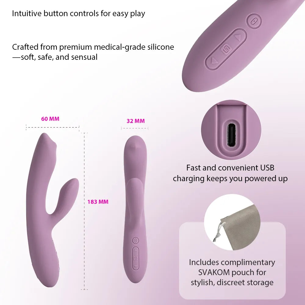 TRYSTA NEO | Rabbit-Vibrator mit G-Punkt-Ball - SVAKOM TRYSTA NEO | Rabbit-Vibrator mit G-Punkt-Ball - SVAKOM