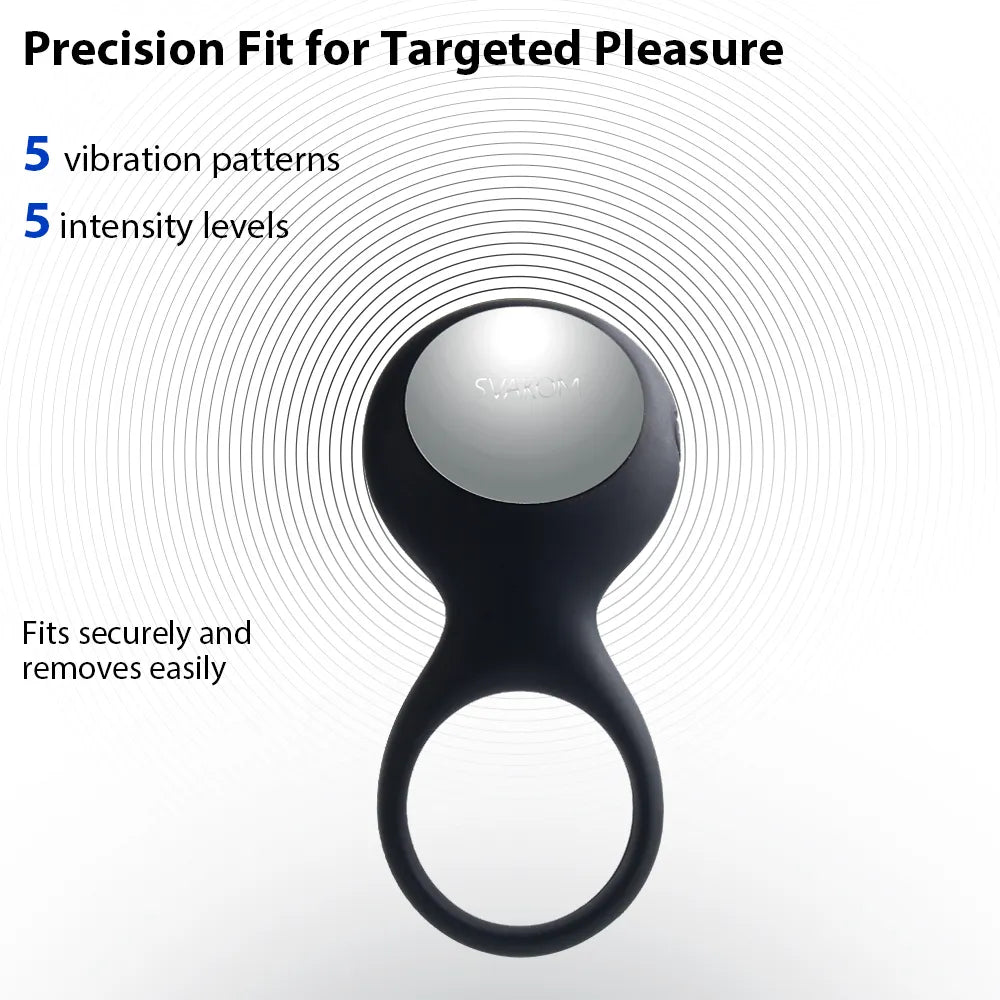 TYLER | Vibrating Cock Ring with Textured Head - SVAKOM TYLER | Vibrating Cock Ring with Textured Head - SVAKOM