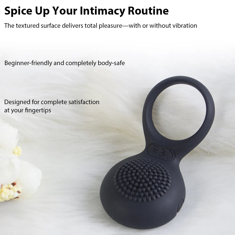 TYLER | Vibrating Cock Ring with Textured Head - SVAKOM TYLER | Vibrating Cock Ring with Textured Head - SVAKOM