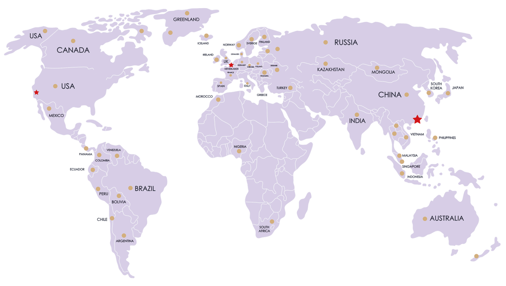 SVAKOM store locator world map